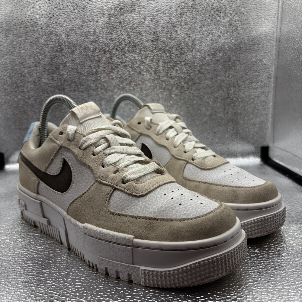 Size 7 Nike Air Force 1 Pixel Desert Sand Womens Athletic Sneaker DH3861-001